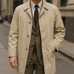 Vintage London Fog Maincoat 44R | Made in USA | Dacron Cotton Blend